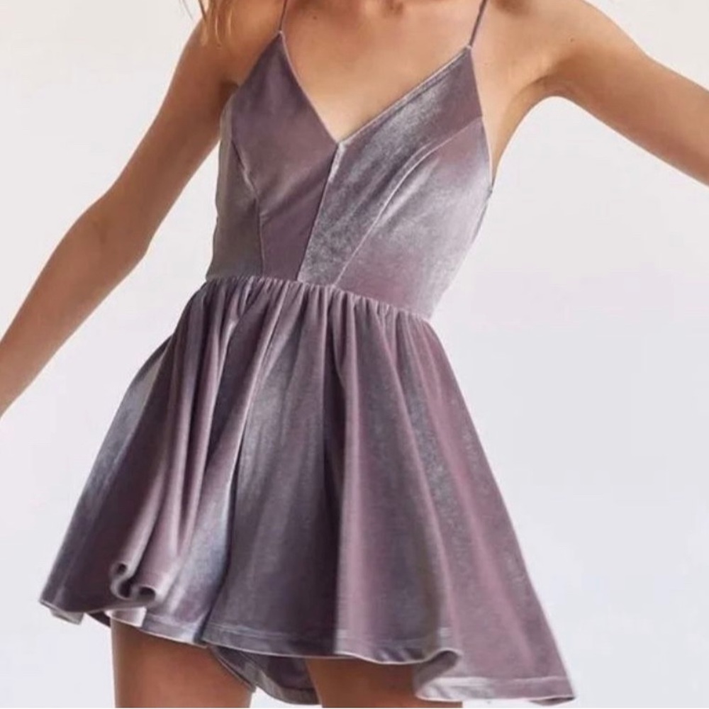 Silence + Noise velvet romper
